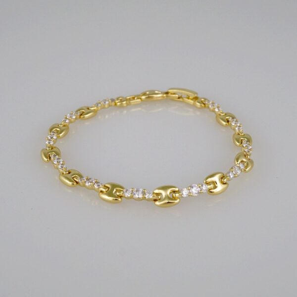 Bracelets Woman/ Pulseras Dama/ Zircon Stone/14K Real Color// B442