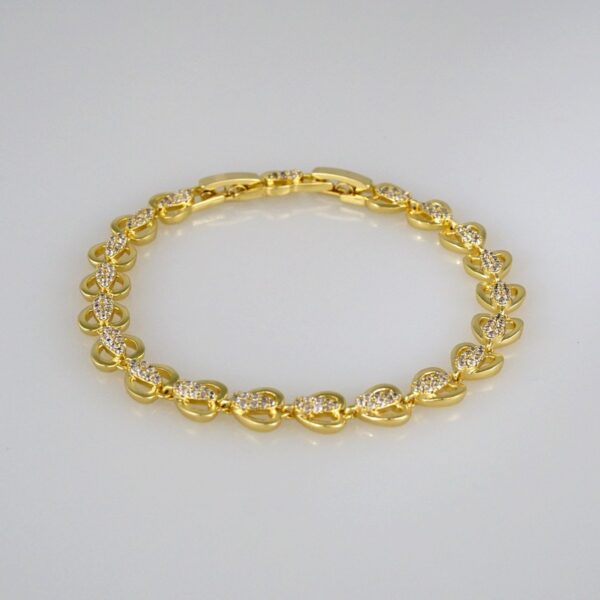Bracelets Woman/ Pulseras Dama/  Zircon Stone/  14K Real Color// B443