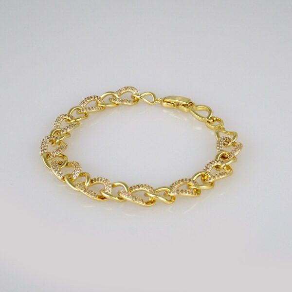 Bracelets Women/ Pulseras Dama/  Zircon Stone/  14K Real Color// B444