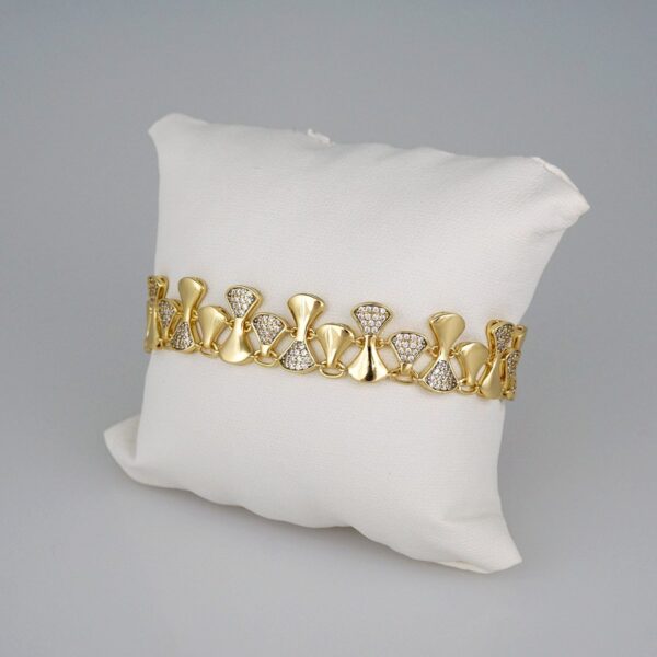 Bracelets Women/ Pulseras Dama/  Zircon Stone/  14K Real Color// B446