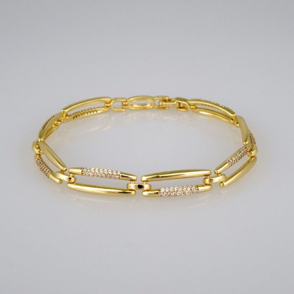 Bracelets Women/ Pulseras Dama/ Zircon Stone/14K Real Color// B450