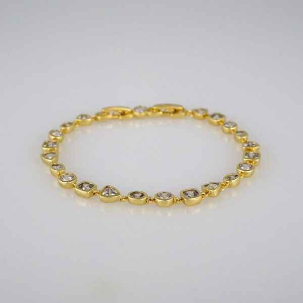 Bracelets Women/ Pulseras Dama/  Zircon Stone/  14K Real Color// B451