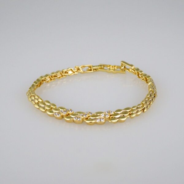 Bracelets Women/ Pulseras Dama/  Zircon Stone/  14K Real Color// B452