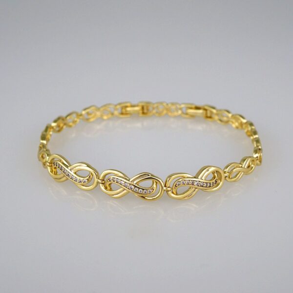 Bracelets Women/ Pulseras Dama/ Zircon Stone/14K Real Color// B454