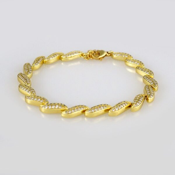 Bracelets Women/ Pulseras Dama/ Zircon Stone/14K Real Color// B456