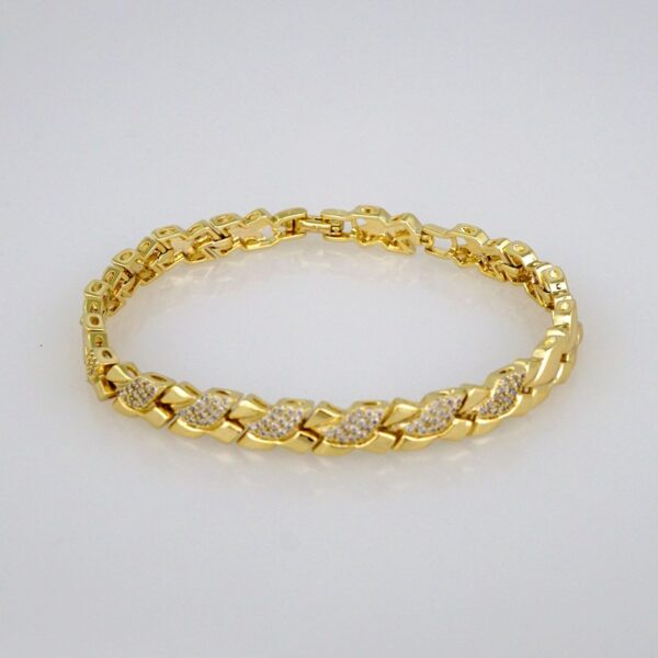 Bracelets Women/ Manillas Mujer/  14K Real Color/  Zircon Stone// B467