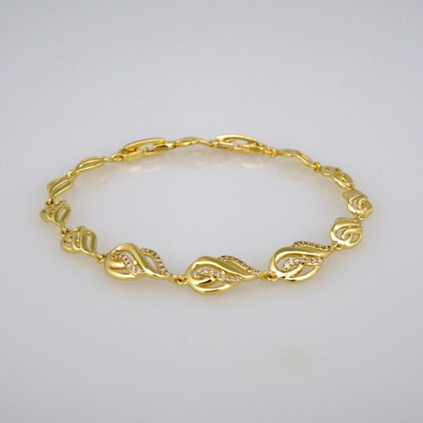 Bracelets Women/ Manillas Mujer/  14K Real Color/  Zircon Stone// B468