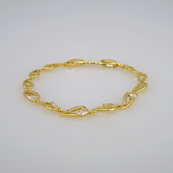 Bracelets Women/ Manillas Mujer/  14K Real Color/  Zircon Stone// B469