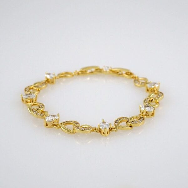 Bracelets Women/ Manillas Mujer/  14K Real Color/  Zircon Stone// B472