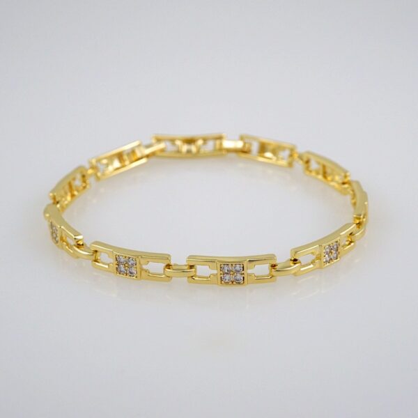 Bracelets Women/ Manillas Mujer/  14K Real Color/  Zircon Stone// B476