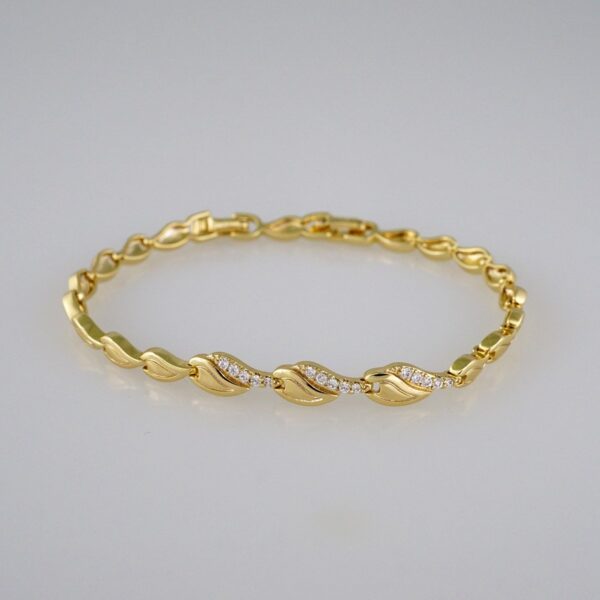 Bracelets Women/ Pulseras Dama/ Zircon Stone/14K Real Color// B478