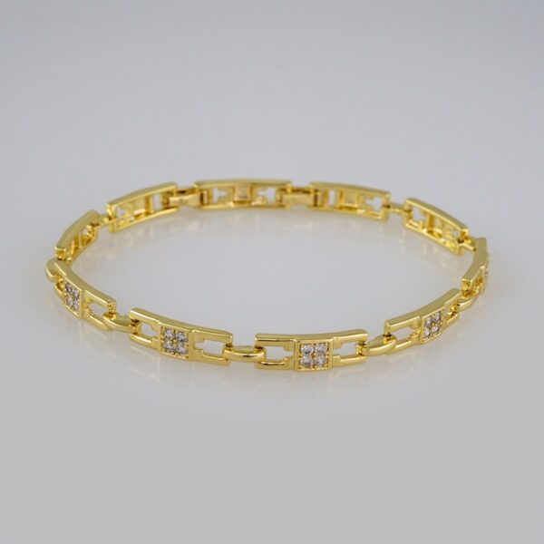 Bracelets Women/ Pulseras Dama/  Zircon Stone/ 14K Real Color// B480