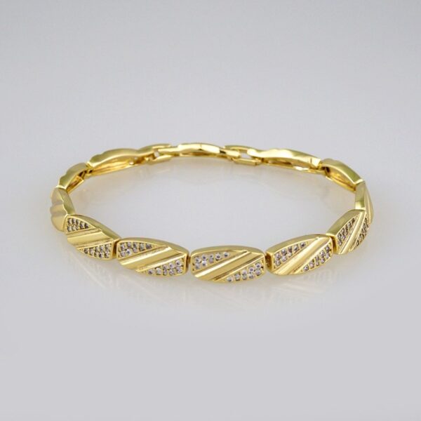 Bracelets Women/ Pulseras Dama/  Zircon Stone/ 14K Real Color// B481