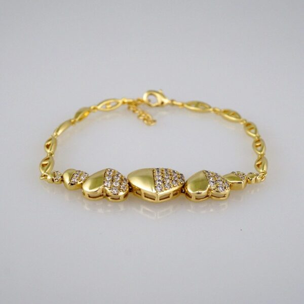 Women Bracelets/ Pulseras Dama/  Zircon Stone/ 14K Real Color// B489