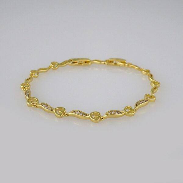 Women Bracelets/ Pulseras Dama/ Zircon Stone/14K Real Color// B491