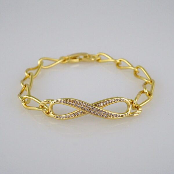 Women Bracelets/ Pulseras Dama/  Zircon Stone/ 14K Real Color// B492