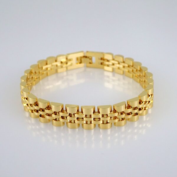 Women Bracelets/ Pulseras Dama/ Plain/14K Real Color// B496