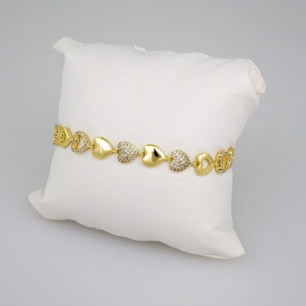 Woman Bracelets/ Pulseras Dama/ Zircon Stone/14K Real Color// B498
