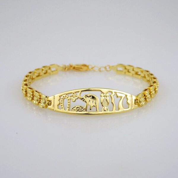 Woman Bracelets/ Pulseras Dama/  Plain/ 14K Real Color// B499