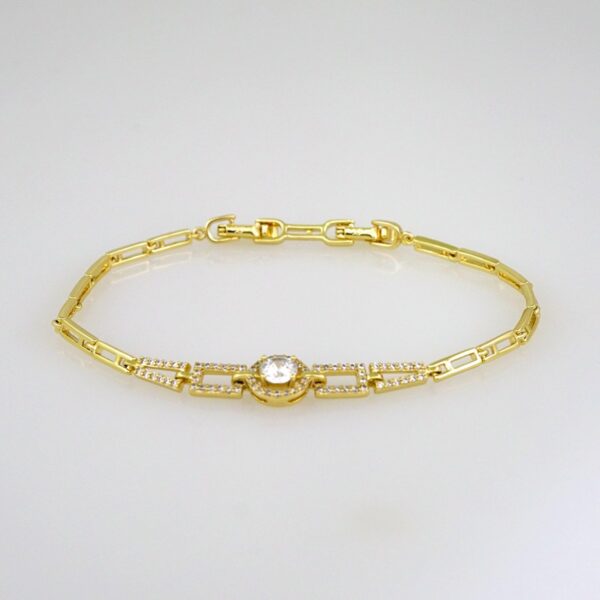 Woman Bracelets/ Pulseras Dama/  Zircon Stone/ 14K Real Color// B504