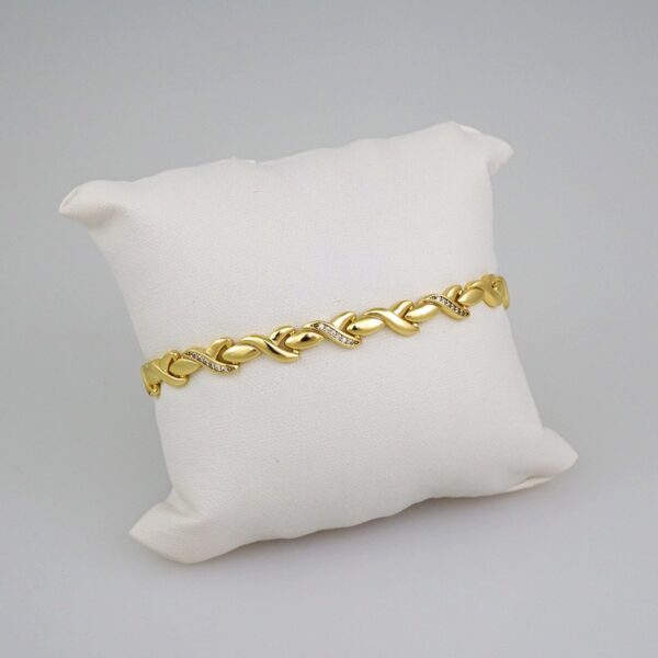 Women Bracelets/ Pulseras Dama/ Zircon Stone/14K Real Color// B505