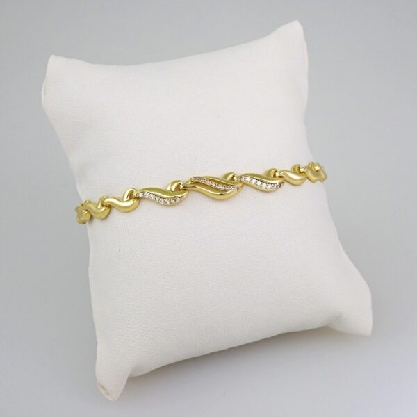 Woman Bracelets/ Pulseras Dama/  Zircon Stone/ 14K Real Color// B508