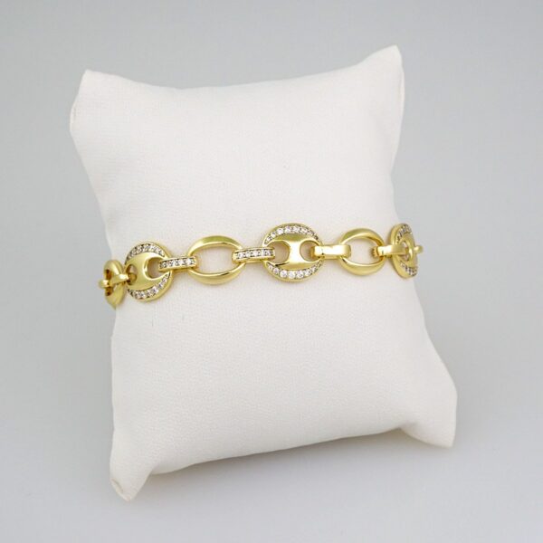 Woman Bracelets/ Pulseras Dama/  Zircon Stone/ 14K Real Color// B509