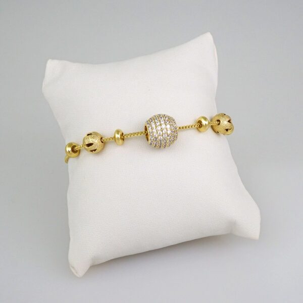 Woman Bracelets/ Pulseras Dama/ Zircon Stone/14K Real Color// B513