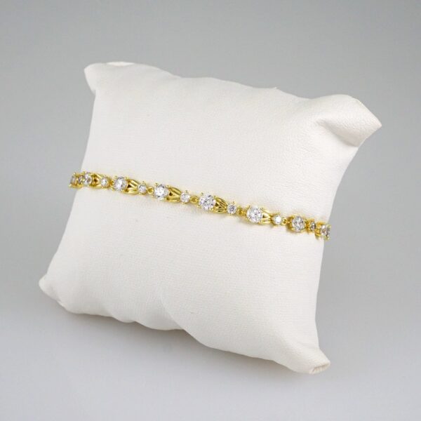 Women Bracelets/ Pulseras Dama/  Zircon Stone/ 14K Real Color// B515