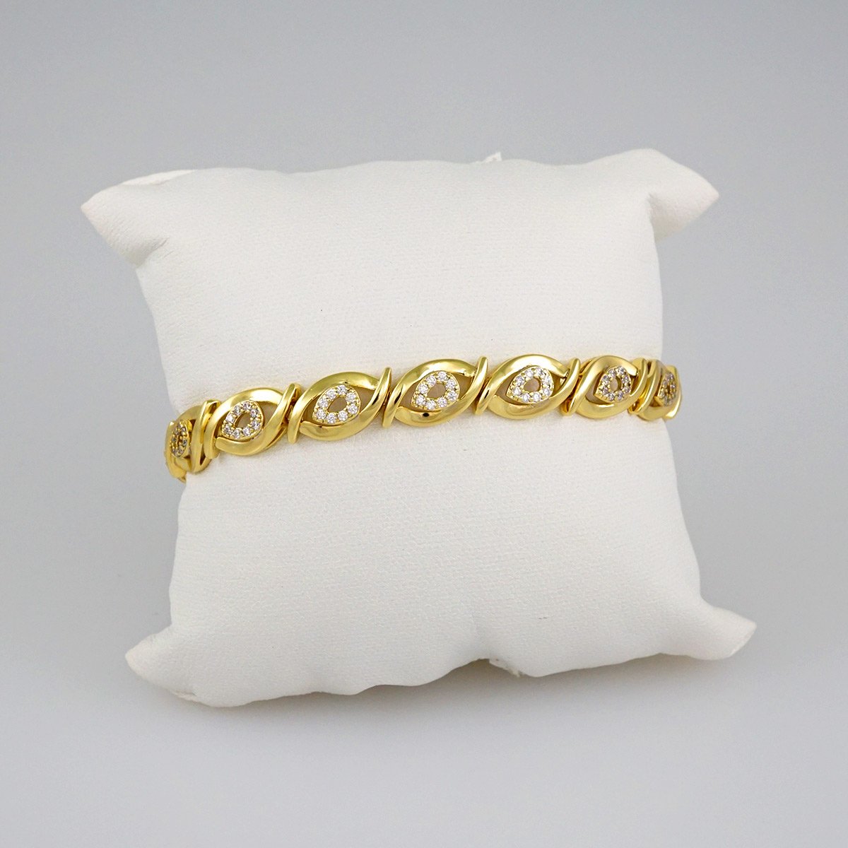 Women Bracelets/ Pulseras Dama/ Zircon Stone/ 14K Real Color// B523 - Image 2