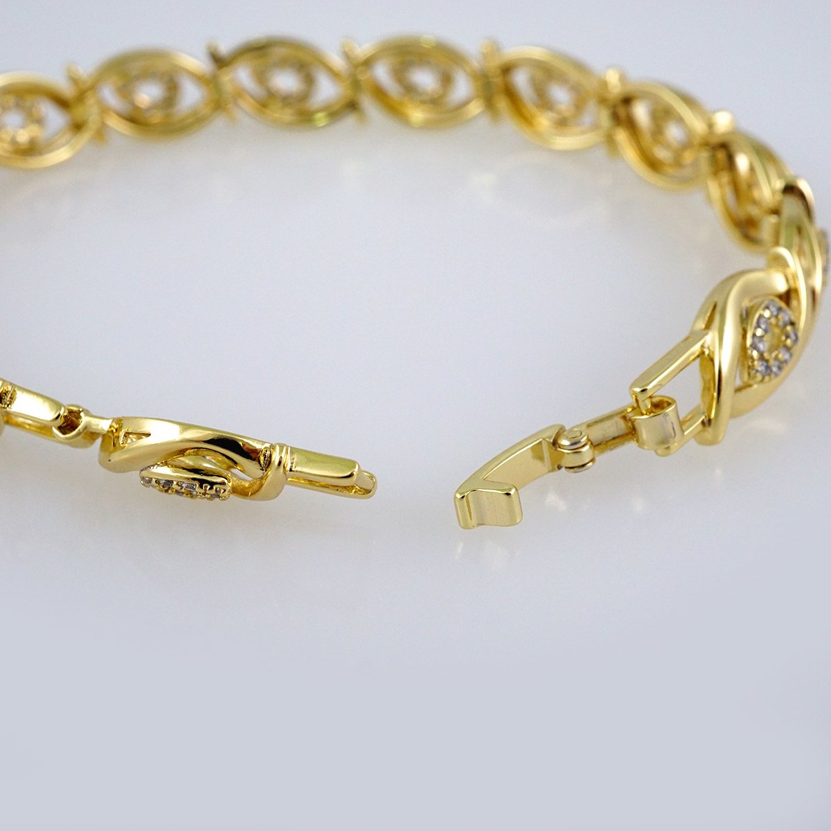 Women Bracelets/ Pulseras Dama/ Zircon Stone/ 14K Real Color// B523 - Image 3