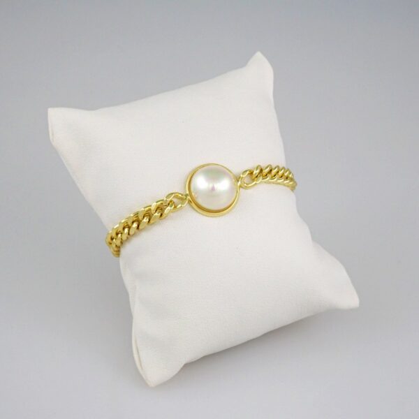Women Bracelets/ Pulseras Dama/  Pearl/ 14K Real Color// B526