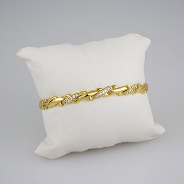 Women Bracelets/ Pulseras Dama/ Zircon Stone/14K Real Color// B529