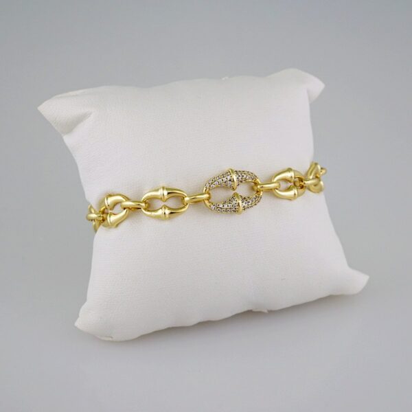 Women Bracelets/ Pulseras Dama/  Zircon Stone/ 14K Real Color// B535
