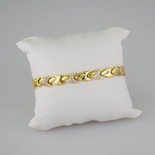 Women Bracelets/ Pulseras Dama/  Zircon Stone/ 14K Real Color// B537