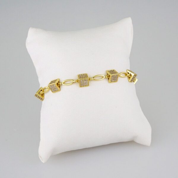 Women Bracelets/ Pulseras Dama/  Zircon Stone/ 14K Real Color// B541