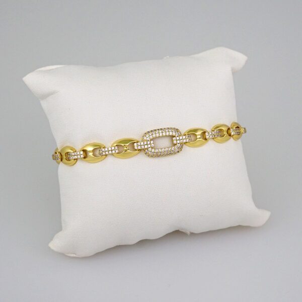 Women Bracelets/ Pulseras Dama/  Zircon Stone/ 14K Real Color// B550