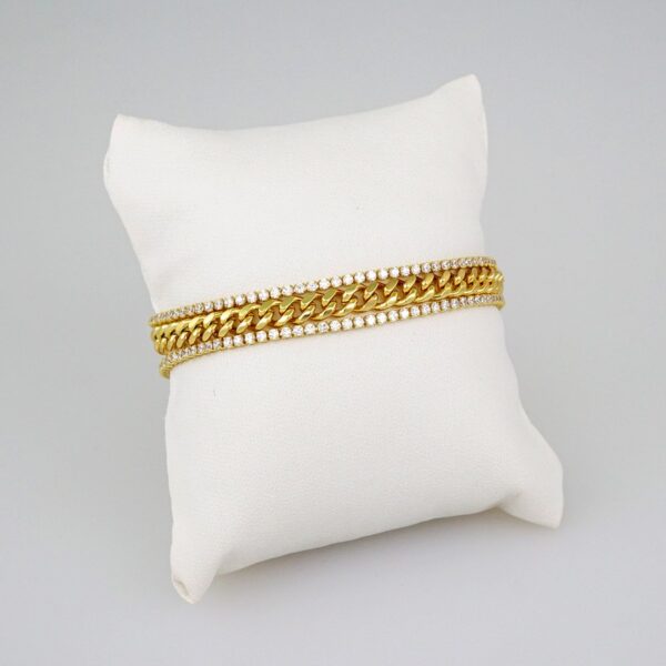 Women Bracelets/ Pulseras Dama/  Zircon Stone/ 14K Real Color// B553