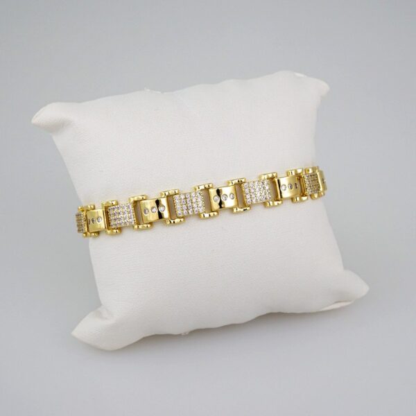 Women Bracelets/ Pulseras Dama/  Zircon Stone/ 14K Real Color// B554