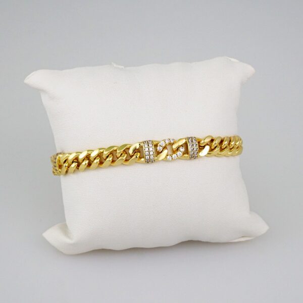 Women Bracelets/ Pulseras Dama/  Zircon Stone/ 14K Real Color// B555