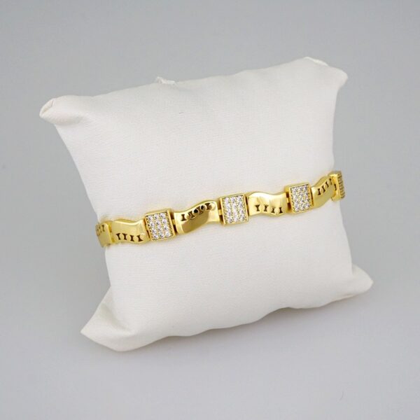 Women Bracelets/ Pulseras Dama/  Zircon Stone/  14K Real Color// B559