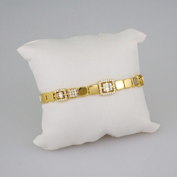 Women Bracelets/ Pulseras Dama/  Zircon Stone/  14K Real Color// B564