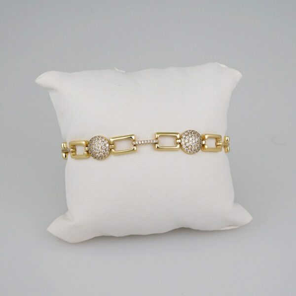Women Bracelets/ Pulseras Dama/  Zircon Stone/  14K Real Color// B601