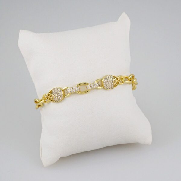 Women Bracelets/ Pulseras Dama/  Zircon Stone/  14K Real Color// B573