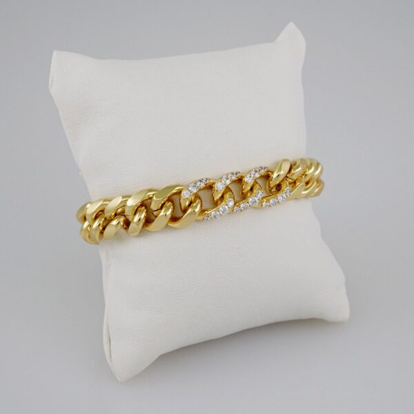Bracelets/ Pulseras /  Zircon Stone/  14K Real Color// B574