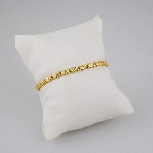 Women Bracelets/ Pulseras Dama/  Plain/  14K Real Color// B575
