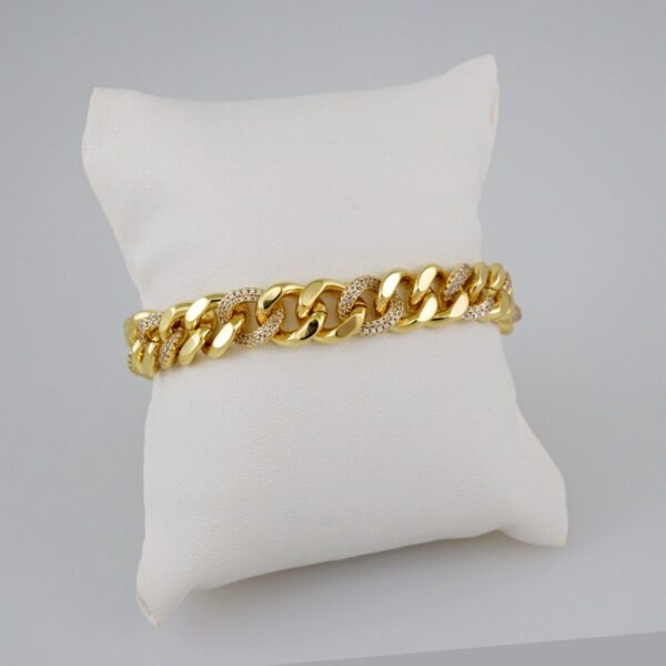 Women Bracelets/ Pulseras Dama/  Zircon Stone/  14K Real Color// B577