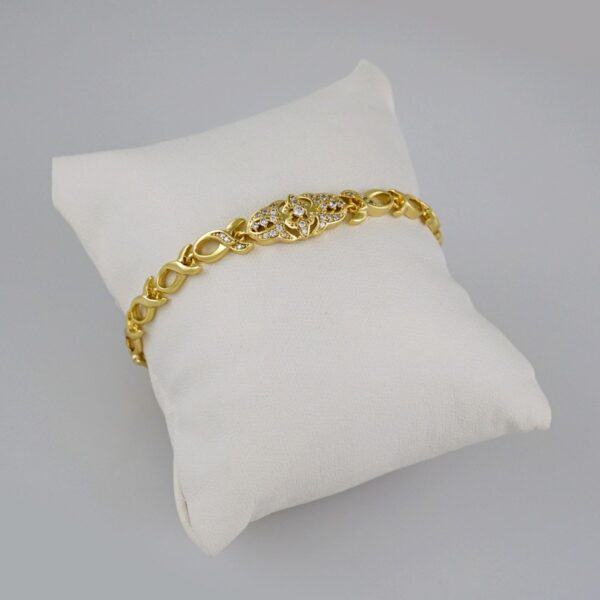Women Bracelets/ Pulseras Dama/  Zircon Stone/  14K Real Color// B578