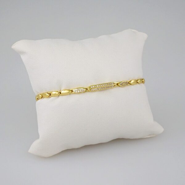 Women Bracelets/ Pulseras Dama/  Zircon Stone/  14K Real Color// B589