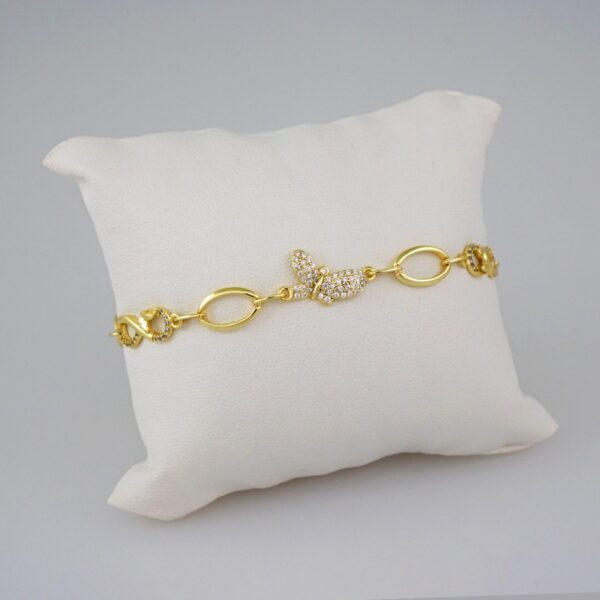 Women Bracelets/ Pulseras Dama/  Zircon Stone/  14K Real Color// B590